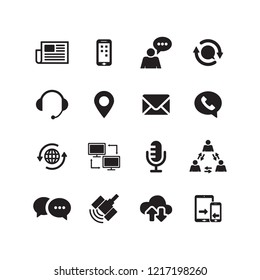 Communication Icon Set Stock Vector (Royalty Free) 1217198260 ...