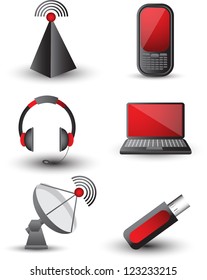 communication icon set