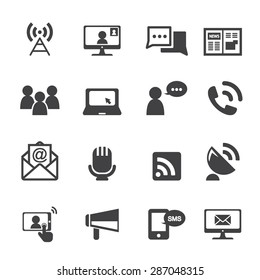 communication icon set