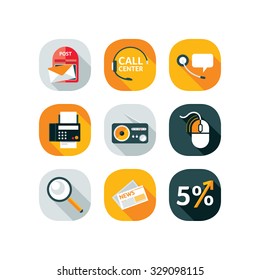 Communication icon set
