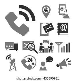 communication icon set