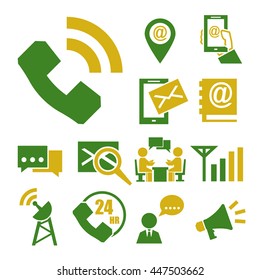 communication icon set