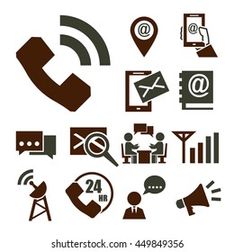 communication icon set