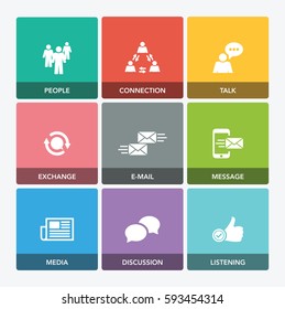 COMMUNICATION ICON SET