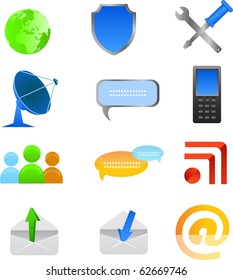 communication icon set