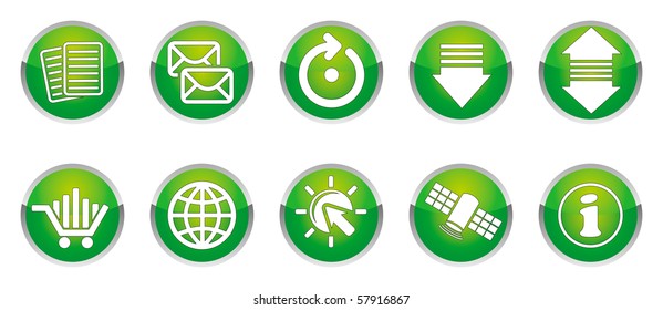 Communication icon set with abstract background