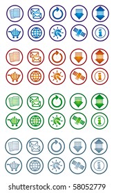 Communication icon set with abstract background