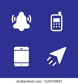 communication icon set. cellphone, send and tablet vector icon for graphic design and web