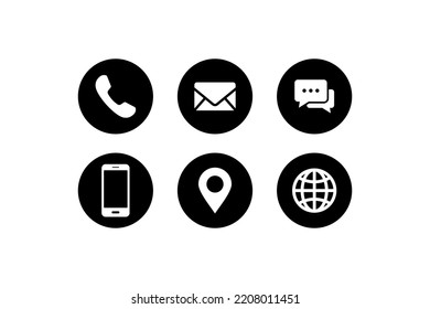 Conjunto de iconos de comunicación. Colecciones de vectores de iconos de Contacto