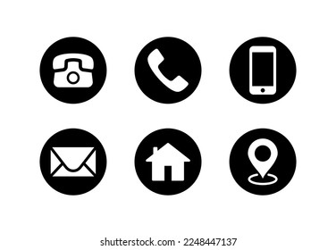 Communication icon set. Contact us icon sign symbol design