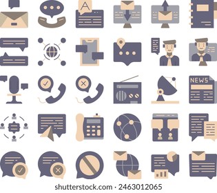 Communication icon set design vector illustration stock