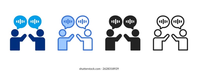 Conjunto de iconos de comunicación Colección de estilo diferente