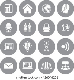 Communication Icon Set. Eps-10.