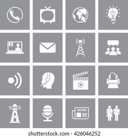Communication Icon Set. Eps-10.