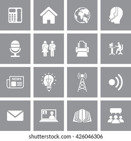 Communication Icon Set. Eps-10.
