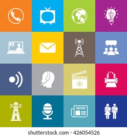 Communication Icon Set. Eps-10.