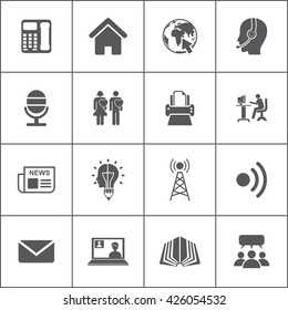 Communication Icon Set. Eps-10.