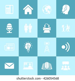 Communication Icon Set. Eps-10.