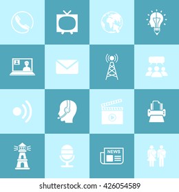 Communication Icon Set. Eps-10.