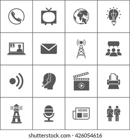Communication Icon Set. Eps-10.
