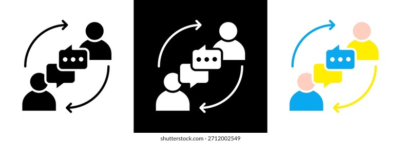 Communication Icon Set Glyph vector Illustration