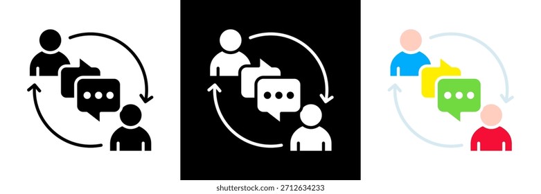 Ilustração do vetor de Glifos do Conjunto de Ícones de Comunicação