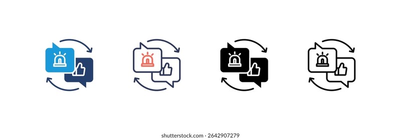 Communication Icon set multiple style collection