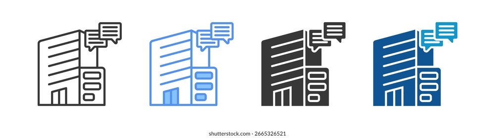 Conjunto de iconos de comunicación Colección de estilo múltiple