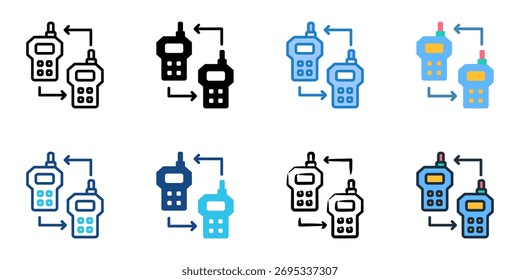 Communication icon set multiple style vector collection 

