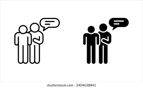 communication icon set. symbol of a conversation between two people. vector illustration on white background