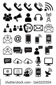 communication icon set. technology icon set