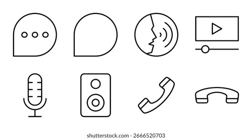 Communication Icon Set for UI