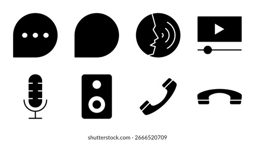 Communication Icon Set for UI