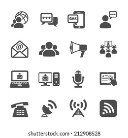 communication icon set, vector eps10.