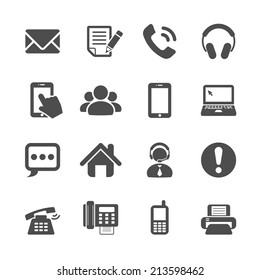 communication icon set, vector eps10