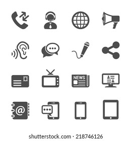 communication icon set, vector eps10