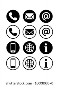 Communication icon set vector illustration. Contact icon pack