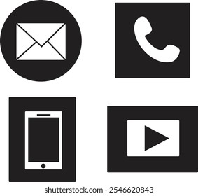 Communication icon set vector and illustration on white background