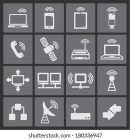 Communication icon set for web