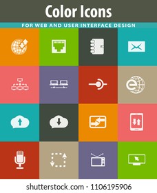 Communication icon set for web sites and user interface