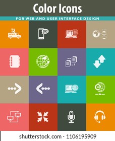 Communication icon set for web sites and user interface