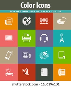 Communication icon set for web sites and user interface