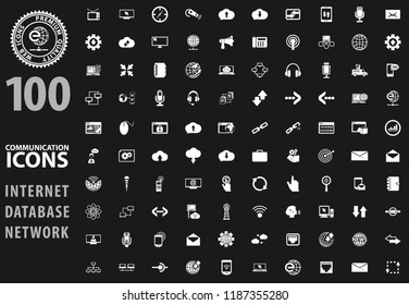 Communication icon set for web sites and user interface