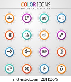 Communication icon set for web sites and user interface