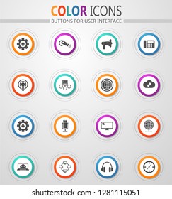 Communication icon set for web sites and user interface