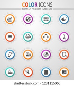 Communication icon set for web sites and user interface