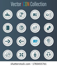 Conjunto de iconos de comunicación para sitios web e interfaz de usuario
