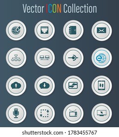 Communication icon set for web sites and user interface