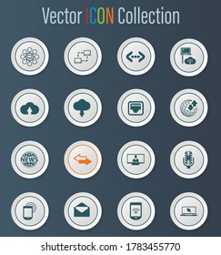 Communication icon set for web sites and user interface