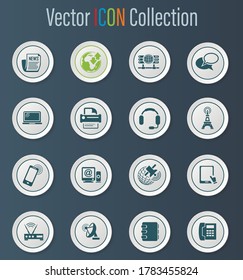 Conjunto de iconos de comunicación para sitios web e interfaz de usuario